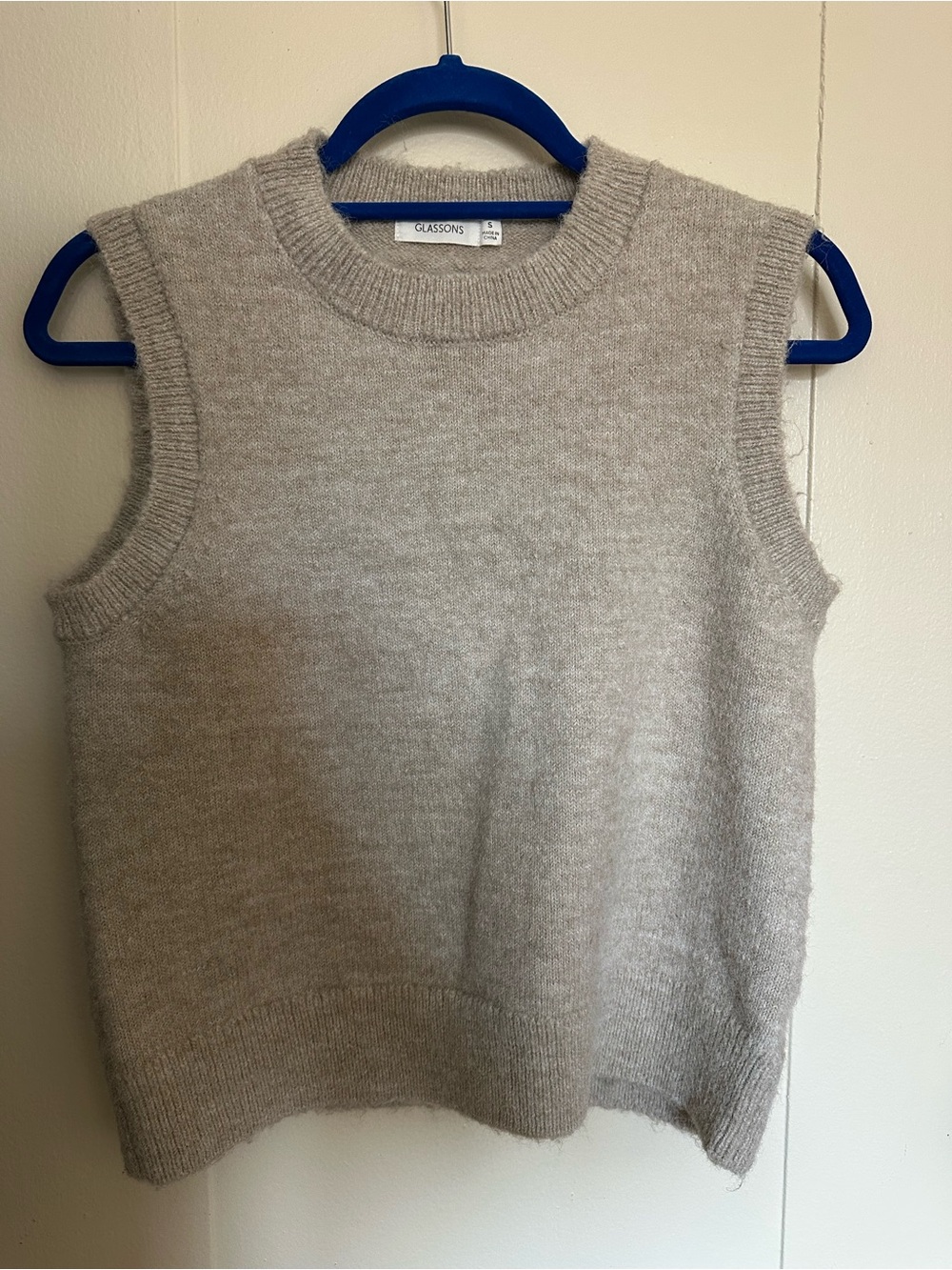 Glassons Beige Crew Neck Sleeveless Knit Vest